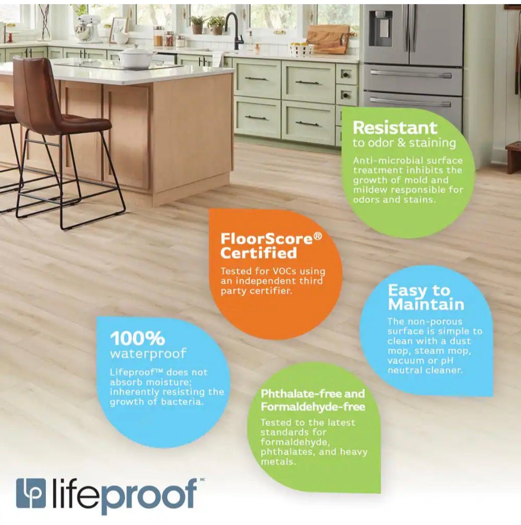 Lifeproof
Sterling Oak 22 MIL × 8.7 in. W x 48 in. L Click Lock Waterproof Luxury Vinyl Plank Flooring (20.1 sqft/case)