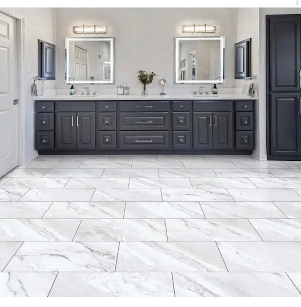 Lifeproof
Emerald Bay Marble 22 MIL x 11.9 in. W x 23.8 in. L Click Lock Waterproof Vinyl Tile Flooring (17.7 sq. ft./case)