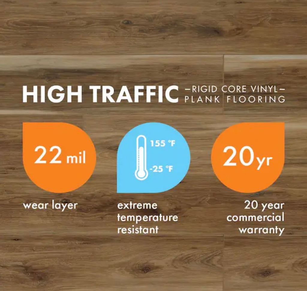 Lifeproof
Sundance Canyon Hickory 22
MIL × 9 in. W x 59.8 in. L Click Lock Waterproof Luxury Vinyl Plank Flooring 22.39 sqft/case