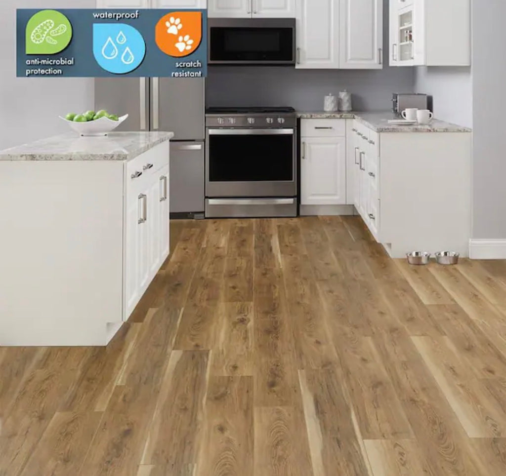 Lifeproof
Sundance Canyon Hickory 22
MIL × 9 in. W x 59.8 in. L Click Lock Waterproof Luxury Vinyl Plank Flooring 22.39 sqft/case