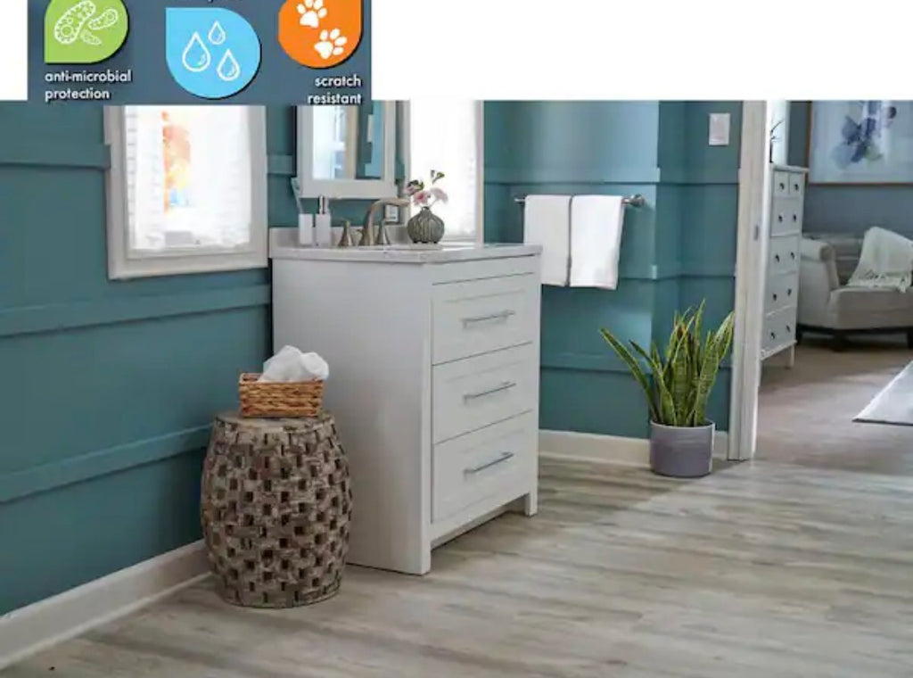 Lifeproof
Chiffon Lace Oak 6 MIL x 8.7 in. W x 48 in. L Click Lock Waterproof Luxury Vinyl Plank Flooring (20.1 sqft/case)