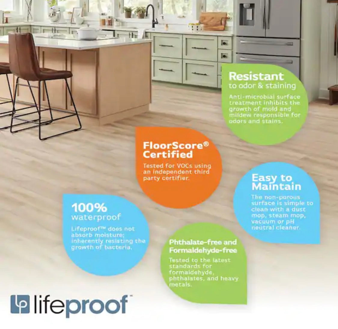 Lifeproof
Dusk Cherry 22 MIL × 8.7 in. W × 48 in. L Click Lock
Waterproof Luxury Vinyl Plank
Flooring (20.1 sqft/case)